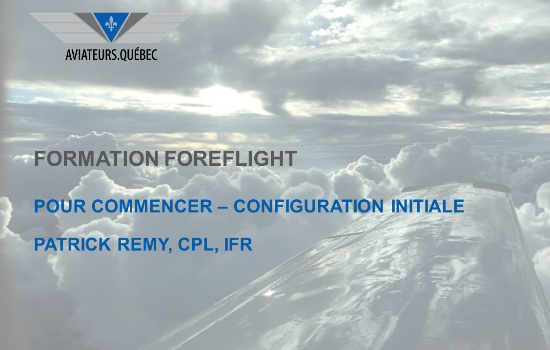 Foreflight - Partie I - Configuration initiale