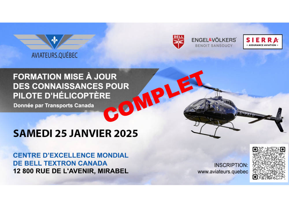 Formation - mise à jour des connaissances pour pilote d’hélicoptère 2025