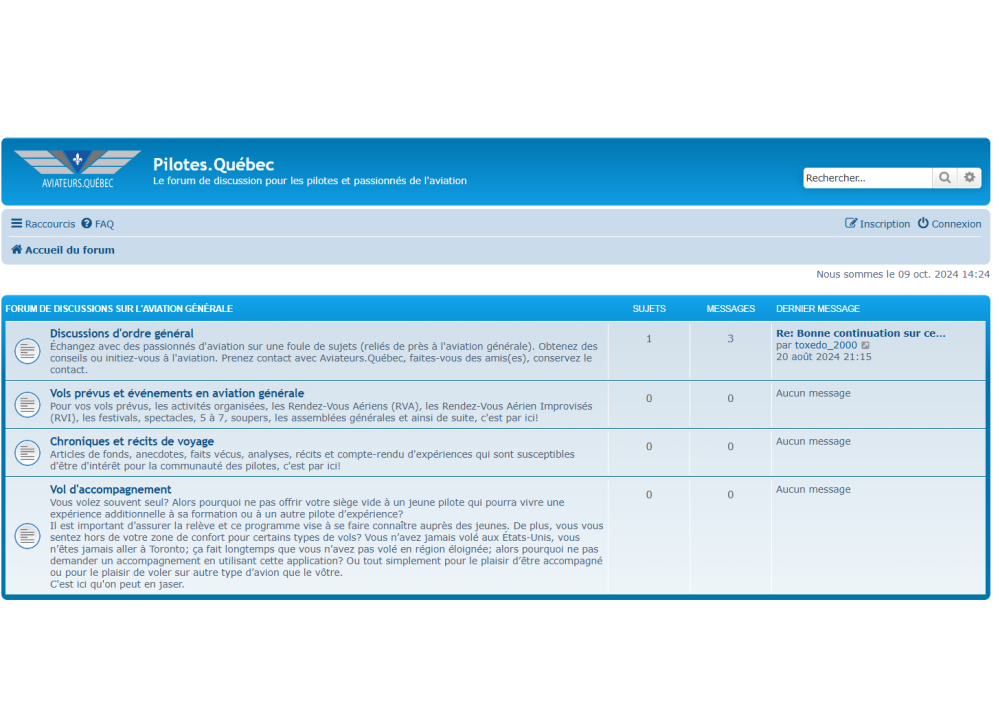 Le forum pilotes.quebec est de retour