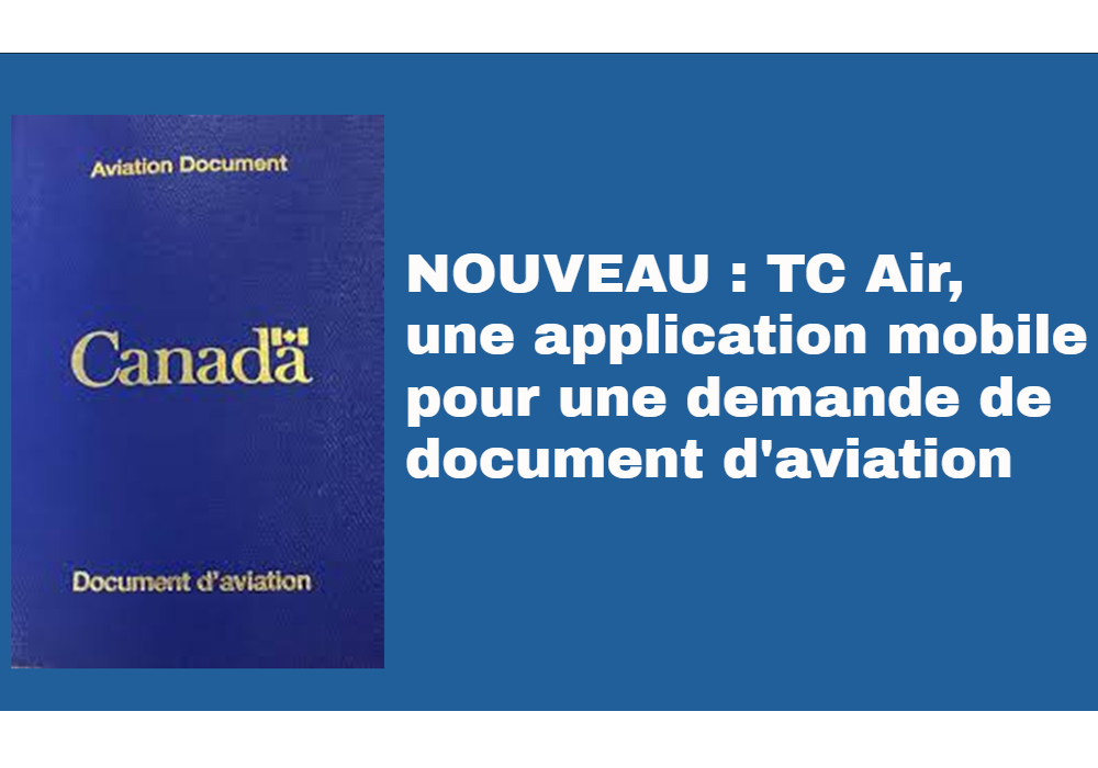 TC Air : une application mobile pour une demande d’un document d’aviation